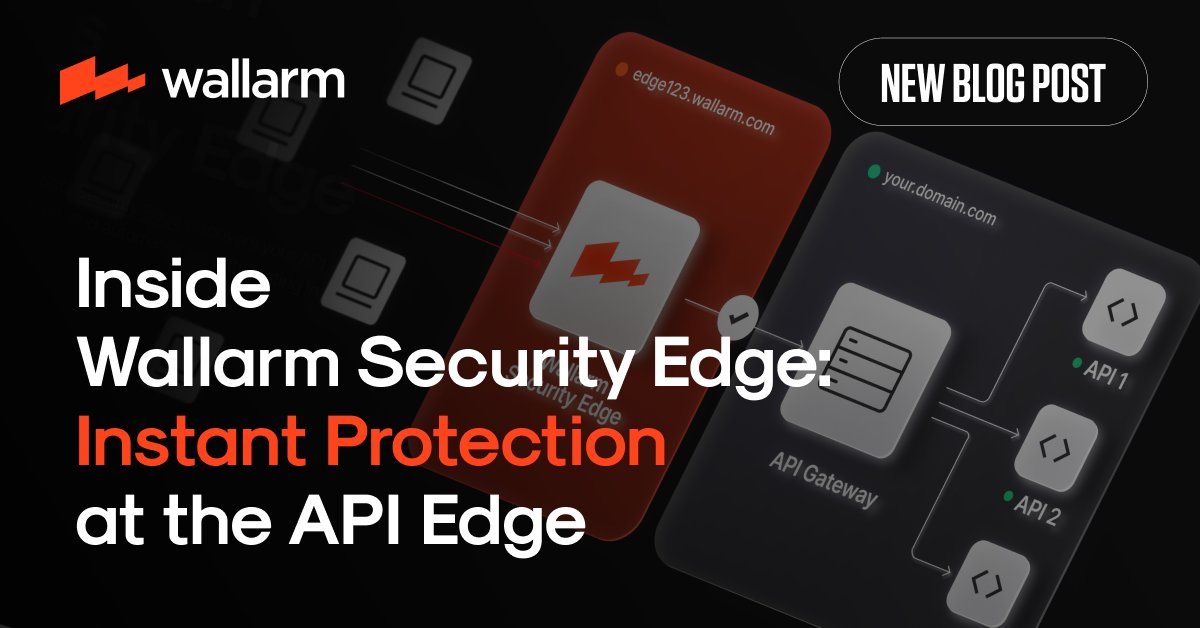 wallarm's tweet photo. APIs are the top target for attackers.
Wallarm Security Edge delivers hosted, managed, low latency API protection deployed in minutes, with real time visibility and multi cloud resilience.
๐ https://t.co/1ThP71XC3j
#APIsecurity #CyberSecurity #Wallarm #CloudSecurity https://t.co/UDXKAZPMBq