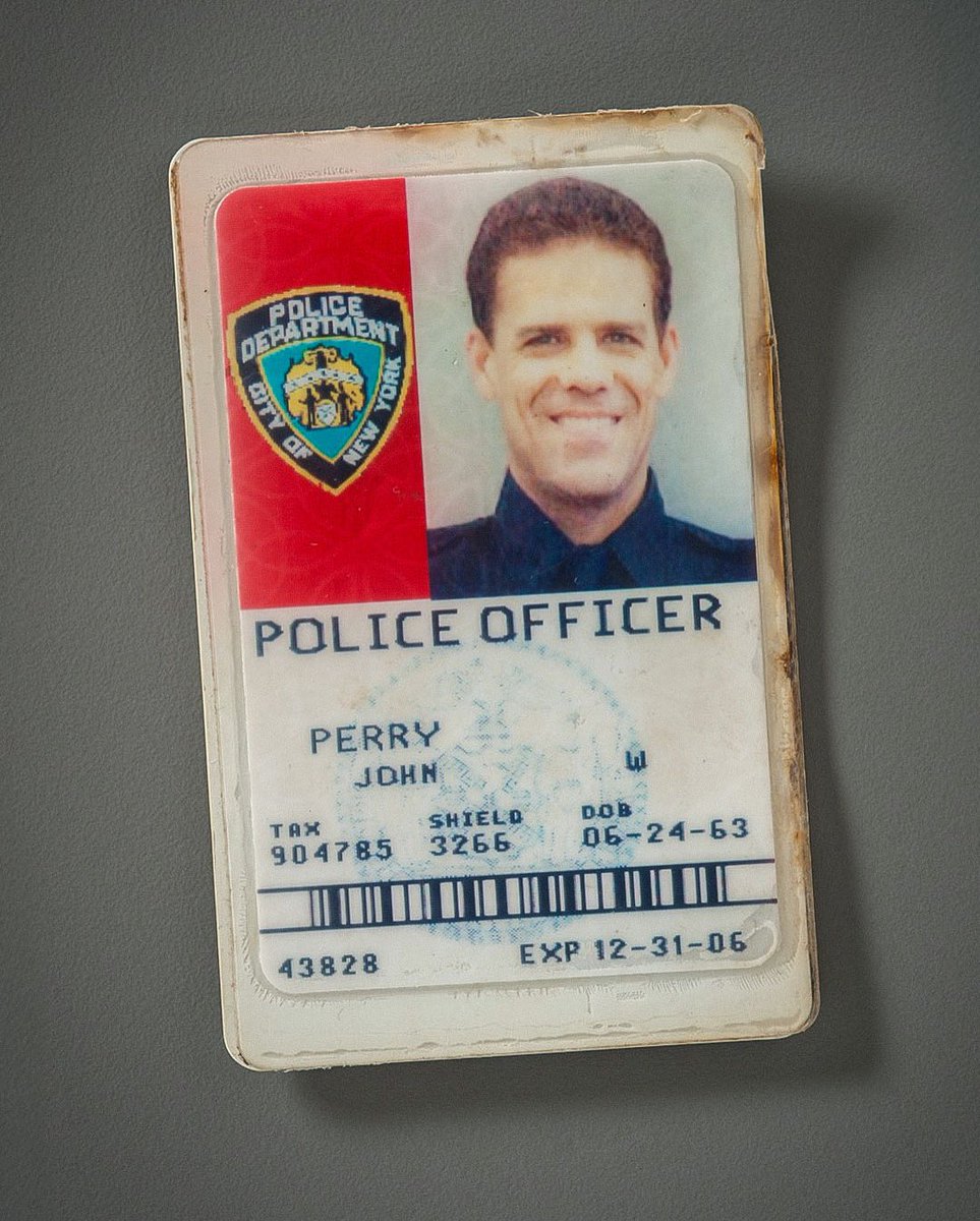 Today, we pause to honor Officer John William Perry, the only off-duty NYPD officer killed during the 9/11 attacks. Just hours from retirement, Perry was filing his pension papers when the first plane struck. Instead of heading home, he grabbed his badge and rushed toward the