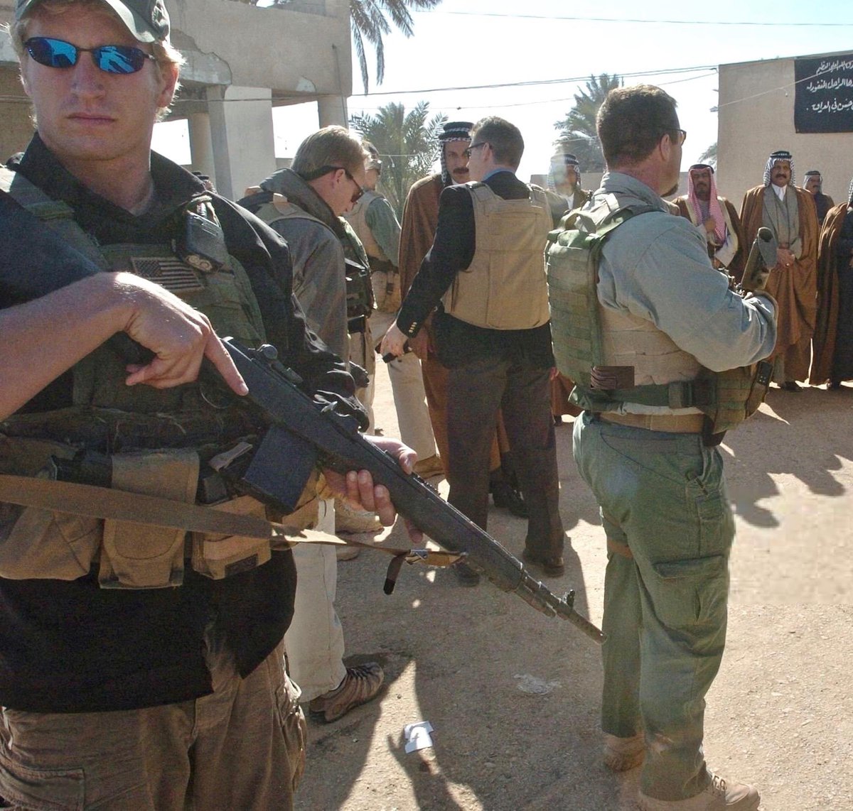 Blackwater PMC employees in Najaf. Iraq, 2005.