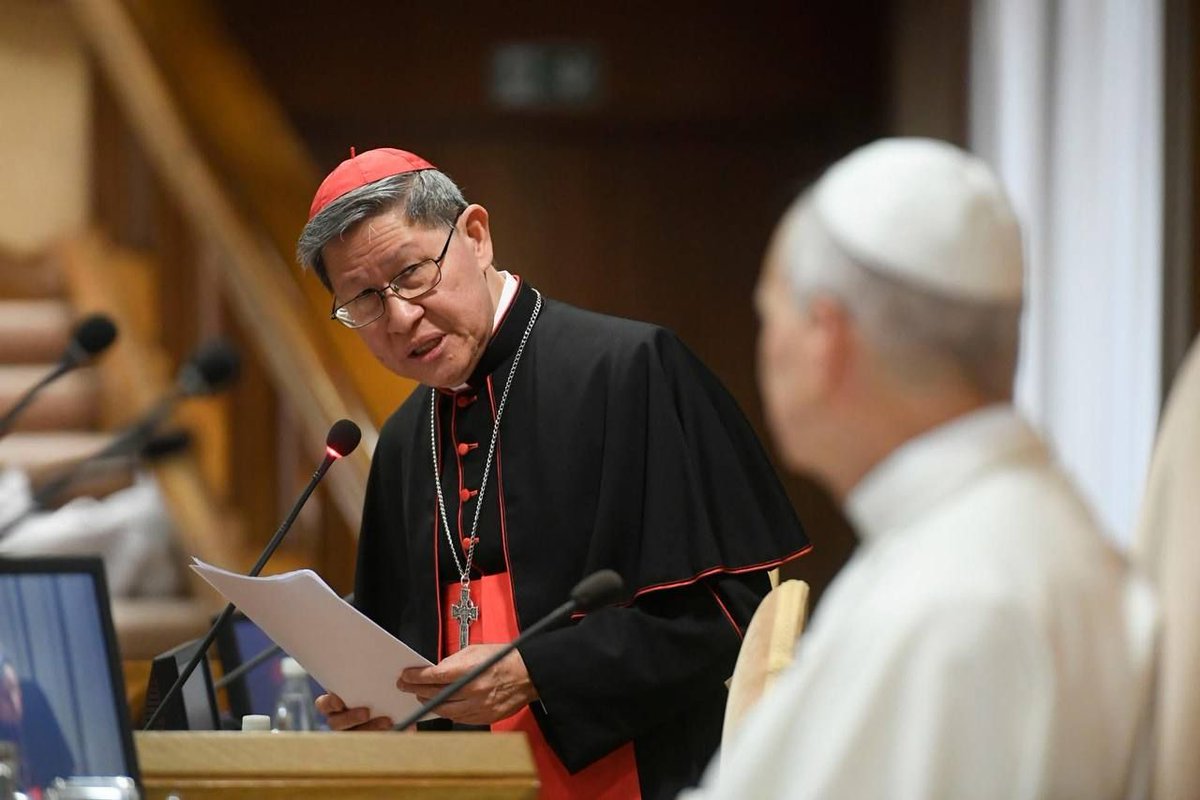OLD FRIENDS 🤝 Cardinal Luis Antonio Tagle shares light moments with Pope  Leo XIV as the pontiff meets with newly appointed bishops, fondly called  "baby bishops," at the Vatican on Thursday, September