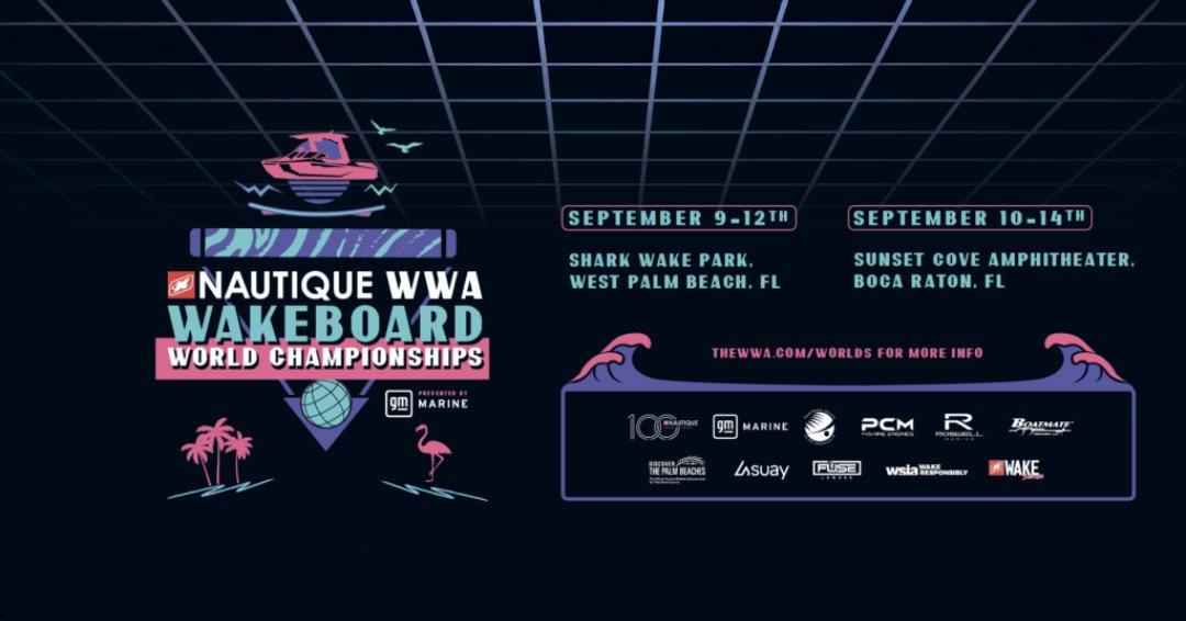 Wake fans, it’s go time! 🌊🔥
The Nautique WWA Wake Worlds are ON in Palm Beach County!
Over 800 riders repping global talent in boat, cable, foil &amp; more.

📍 Shark Wake Park: Sept 9–12
📍 Sunset Cove: Sept 10–14

Don’t miss the action! 🏄‍♂️
#WWAWakeWorlds #WakeLife
