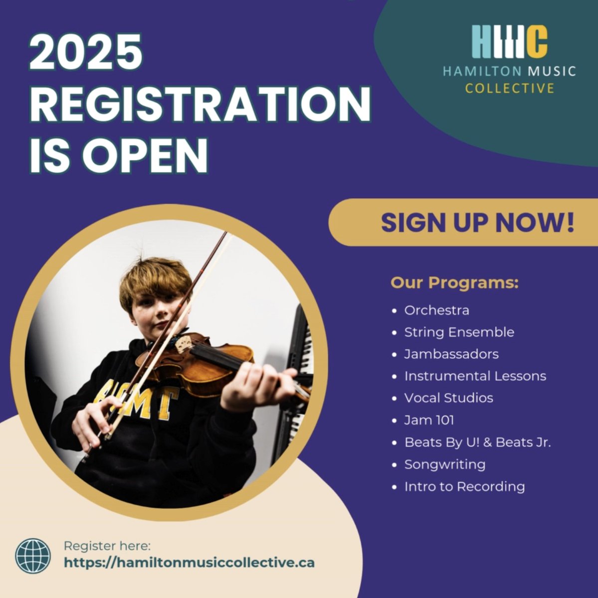 HamMusicCollect's tweet image. 🎶 It’s not too late to register! Whether you&apos;re a beginner or an intermediate musician, we’ve got a variety of musical programs just for you. 🎻🎹🎸
Explore our classes and sign up today – click the link in our bio 🎶
.
.
.
#hamont #MusicEducation #musicprograms