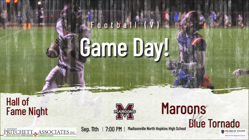 Event: Paducah Tilghman High School
When: 9/11/2025 at 7:00 pm CST
Where: Madisonville North Hopkins High School (MNHHS Football Game Field)
Tickets: hopkins.schoolcashonline.com/Fee/Details/18…