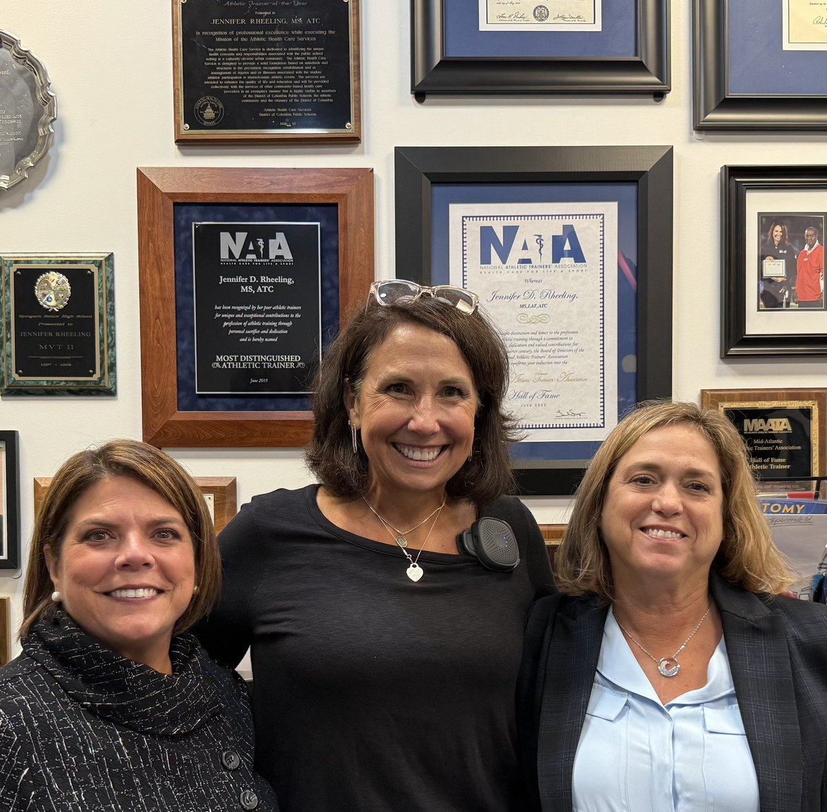 Yesterday was a day spent with AT royalty, NATA Hall of Famers Tanya Dargusch and Jennifer Rheeling! Thank you,Tanya, for joining our government affairs team for Hill visits. Thank you, Jenn, for the awesome behind-the-scenes tour of your AT workplace. <a href="/NATA1950/">NATA</a> <a href="/natad2/">NATA District 2</a> <a href="/D3_MAATA/">MAATA</a>