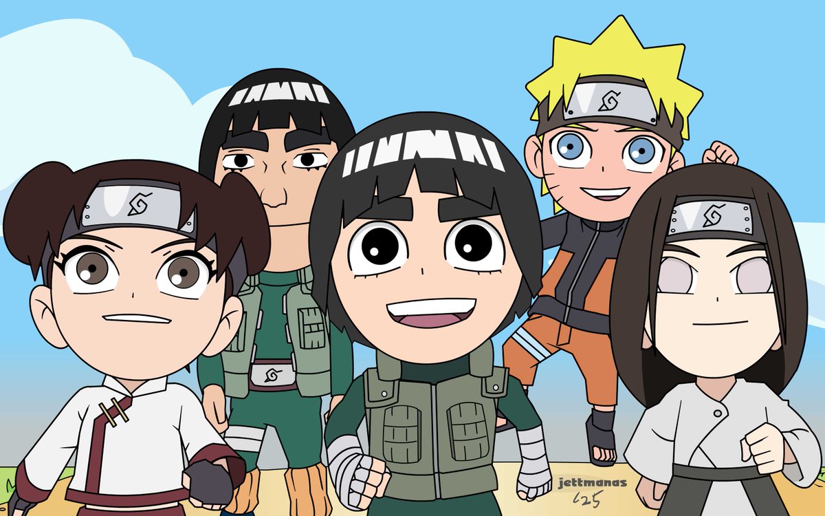 Finally discovered \u0026 enjoyed the silly '12 Naruto Spin-Off: Rock Lee and His  Ninja Pals. I'd watched all Naruto/Boruto before \u0026 after it. Rights to Viz.  #fanart #NARUTO疾風伝 #Narutofanart #RockLeeandHisNinjaPals #rocklee #chibiart  #, image size:1200x750