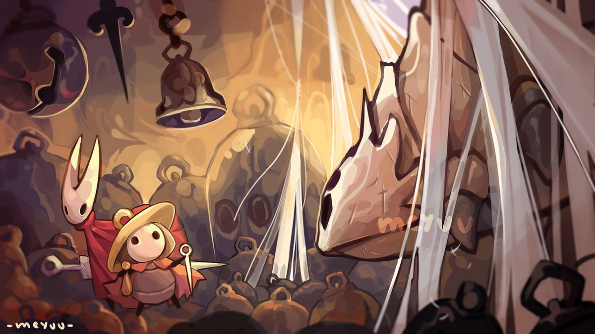 Sherma 🌟✨
 Here is my first silksong fanart c: I'll create probably a lot of illustrations as I make progress in the game huhu  Hope you'll like it 🥰 

#silksong #sherma #hollowknight