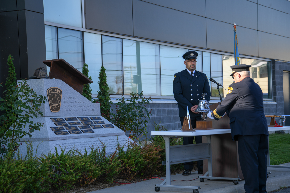 BellevilleON's tweet image. Fire &amp;amp; Emergency Services | This morning, Belleville Fire &amp;amp; Emergency Services held a memorial service at Station #1 to remember those who lost their lives during the tragic events of Sept. 11, 2001. On that day, 24 years ago, 343 firefighters selflessly lost their lives in the…
