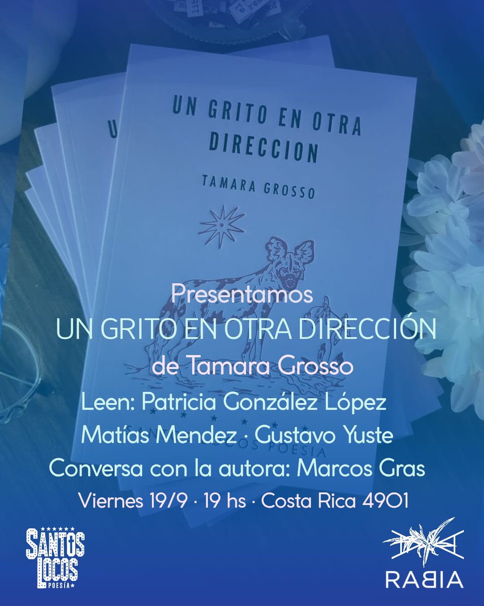 Lo que se viene en a editorial es la presentación de lo ultimo de <a href="/tamaraestaloca/">Tamara</a> 
Nos acompañan <a href="/gustavoyuste/">Gustavo Yuste</a> <a href="/patriciapoesia/">Pato González López</a> y Matías Mendez