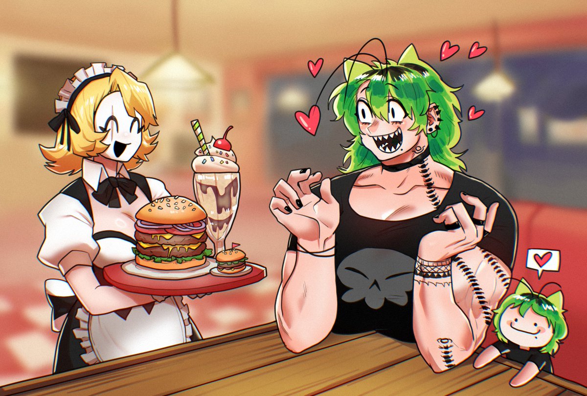 🍔Big meals for big friend <a href="/rrrroch1/">𝗥𝗢𝗔𝗖𝗛✰ Big Borgir 🍔(Comm OPEN/DM)</a>! They're very sweet~ ^^ #shygal
Delicious 🎨by <a href="/Dalsegno_eoeo/">DAL</a>