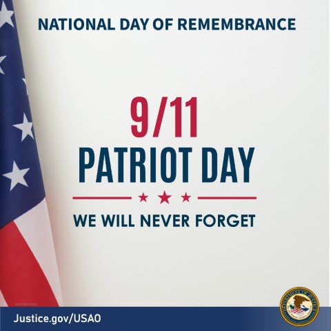 Today, we solemnly remember the nearly 3,000 people who perished on September 11, 2001. With gratitude, we honor the brave first responders, resolute members of our military, and ordinary Americans who showed extraordinary courage to save others.