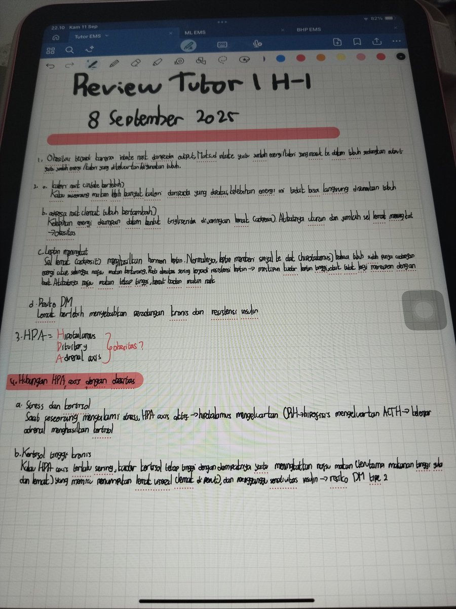 Hai aku abis catat review materi tutor tentang obesitas