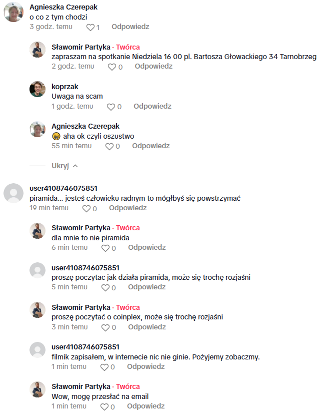OlekKoper's tweet photo. Pożyliśmy, zobaczyliśmy. Screen z tiktoka, z marca.
@TNadwislanski @rafalnie @SlawomirPartyka 
#coinplex https://t.co/UVv0ysrKAM