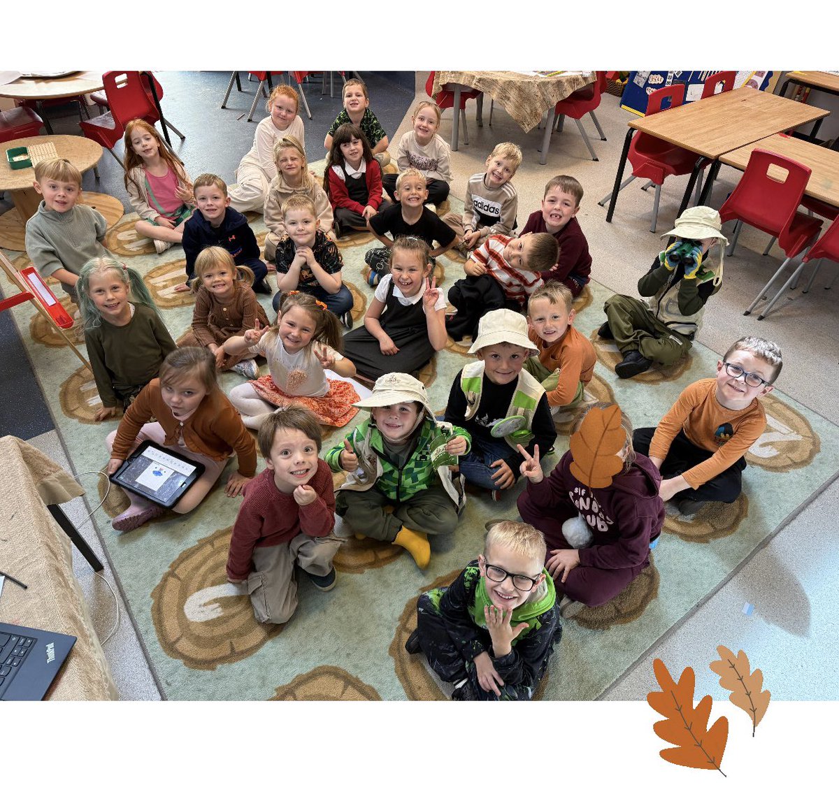 We embraced the magic of Autumn in dosbarth tri today! 🍁 ✨ We dressed in autumn colours and went on a treasure hunt for natures wonders 🍂 Then we created a tally chart to count them all. #outdoorLearning #WowDay #AutumnTreasures #seizetheseason <a href="/MissBones90/">Miss Bones</a> <a href="/missswilliams95/">Mrs S Parfitt</a>