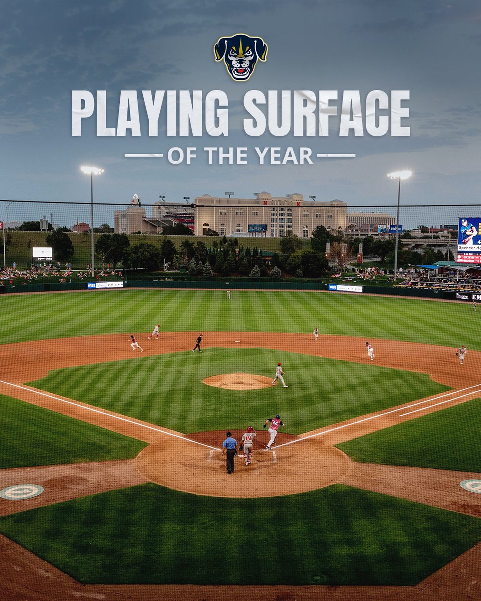 NEWS - Haymarket Park voted the American Association's "Playing of the Year" for the 24th time!

“Director of Grounds Kyle Trewhitt, along with Joseph Boutain, Gunnar Kale and the rest of staff, deserve tremendous credit for the care and effort they put into making sure our field