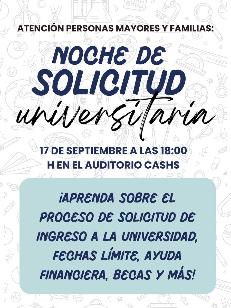 CASD Parents! Do you have questions about the college application process, funding college, scholarships or more? Sign-up to join the senior counselors and college and career counselor 9/17 at 6:00pm!
docs.google.com/forms/d/e/1FAI…