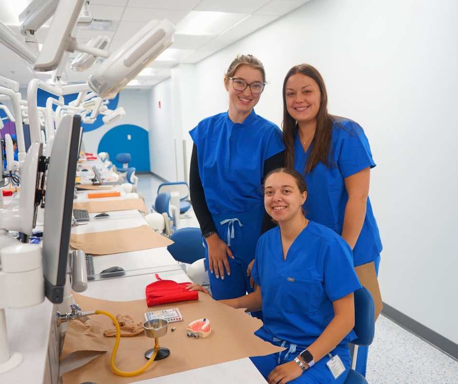 NEOMEDedu's tweet photo. Crafting smiles, one tooth at a time! Dental students are building their skills in restorative dentistry by practicing waxing teeth 🦷 #DentalSchool #FutureDentists https://t.co/eiGJgyFBOd