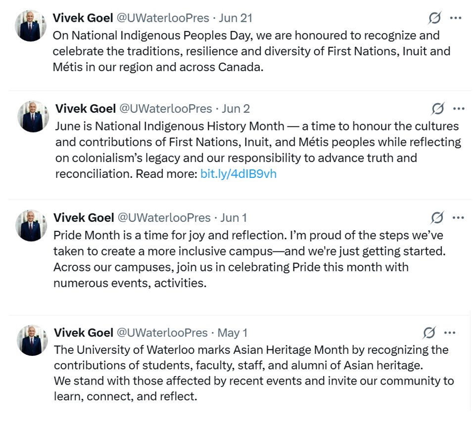 UWaterlooCivis's tweet photo. @UWaterlooPres Since the new neutrality policy doesn't apply to him, when will Prez Goel communicate deep sorrow and need for coming together against political extremism in the wake of the assasination of Charlie Kirk? https://t.co/WJu7I3ypnE