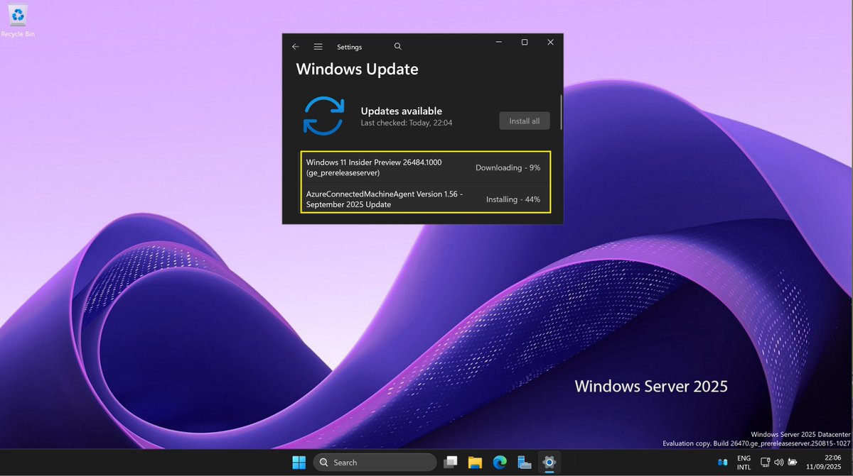 JamesvandenBerg's tweet image. Installing Windows Server vNext Preview Build 26484 🚀
techcommunity.microsoft.com/discussions/wi…
#WindowsServer #WindowsServerInsiders #Winserv #Hyperv #MVPBuzz #ITPro #AzOps #WindowsInsiders #WindowsServer2025 #AzureArc