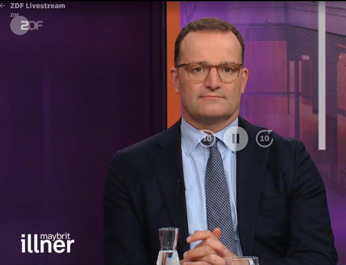 #Illner 

Wer rettet den #Sozialstaat?

Ich weiß, wer ihn ruiniert hat.

#Vetternwirtschaft und #Korruption und #Unfähigkeit = #Spahn

Heute spricht der #Sozialbetrüger und Leerer der #Krankenkassen 

#Maskendeals 

Wann endlich #SpahnRücktritt 
#SpahnUntersuchungsausschuss
