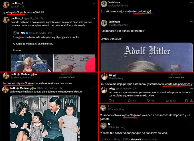 Todas las mujeres que justifican el ASESINATO de Charlie Kirk, van a la psicóloga.
No falla.