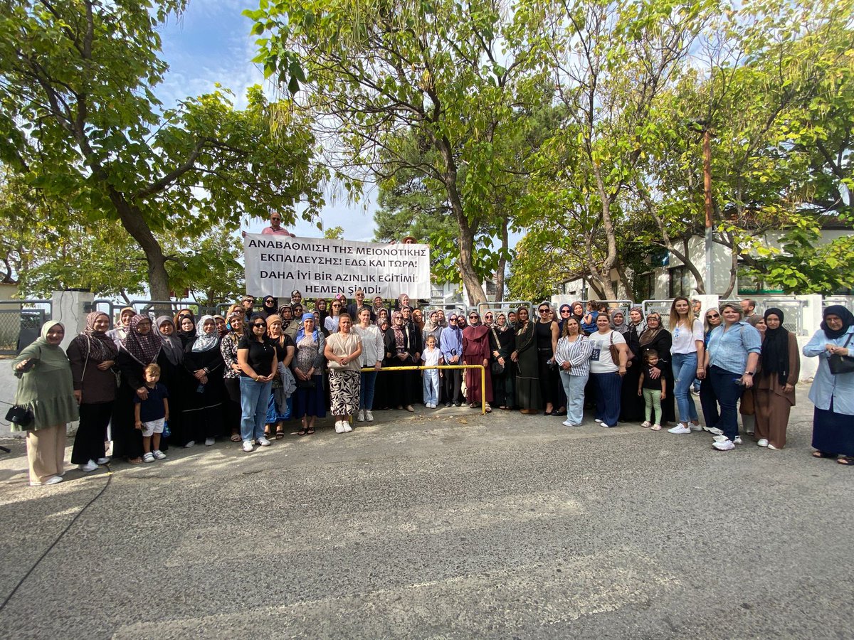 DailyTurkic's tweet photo. The Turkish minority in Greece is demanding the reopening of Turkish primary schools shut down by the Greek government. https://t.co/RpCFS0ZeDn
