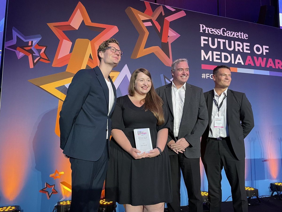 iancarterIM's tweet image. Congratulations to the @Kent_Online team - named website of the year at tonight's Press Gazette #FutureMediaAwards
