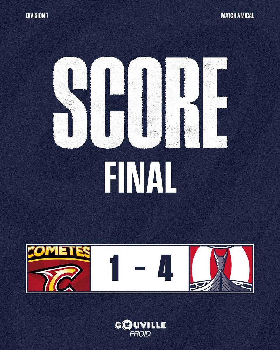 ⏹️🏒 𝗦𝗰𝗼𝗿𝗲 𝗳𝗶𝗻𝗮𝗹 - 𝗠𝗲𝘂𝗱𝗼𝗻 𝘃𝘀 𝗖𝗮𝗲𝗻

Victoire de nos Drakkars dans ce premier match amical de la saison 💪

Buts de Altybarmakian, Mulle (2) et Hrebenyk

🔜 Prochain match samedi contre Cholet à Caen la Mer.
