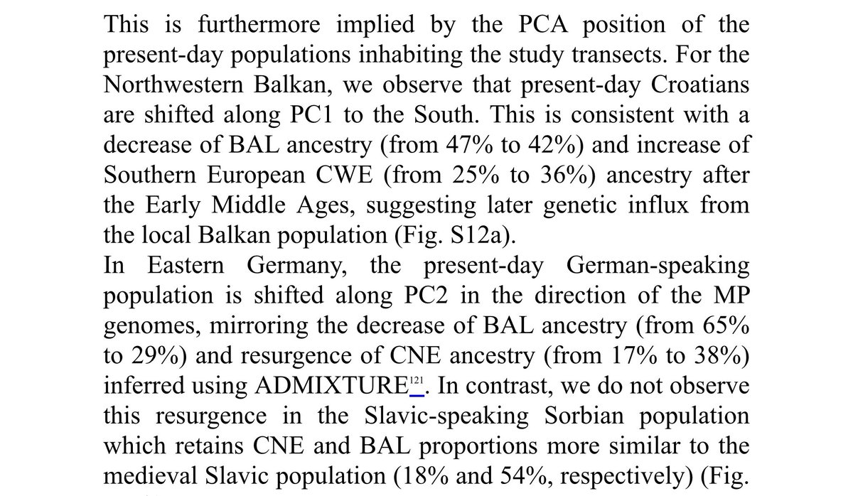Tencterer's tweet image. The new Gretzinger paper gives modern Saxony 40% Slavic Period SP, but only 29% pure Easteuro BAL. The reason for this is given in the Supplementary: Their definition of SP has not only Baltic BA and Balkan, but also already Germanic inside.