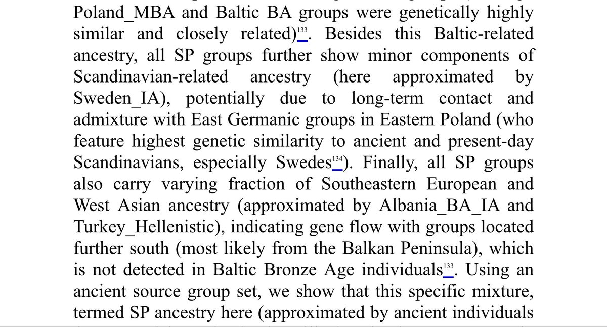 Tencterer's tweet image. The new Gretzinger paper gives modern Saxony 40% Slavic Period SP, but only 29% pure Easteuro BAL. The reason for this is given in the Supplementary: Their definition of SP has not only Baltic BA and Balkan, but also already Germanic inside.