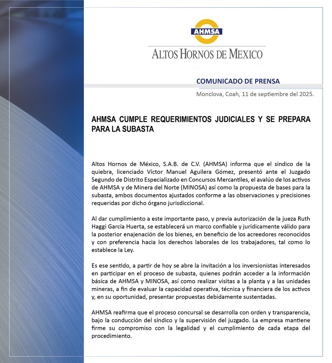AHMSA tweet media