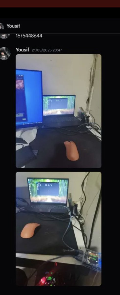 (1st pic it’s Zen.FAZE sending me his set up and 2nd pic is the proof of him being dma look at the pc’s lights and the cable on the right angle). so today we exposed another dma.