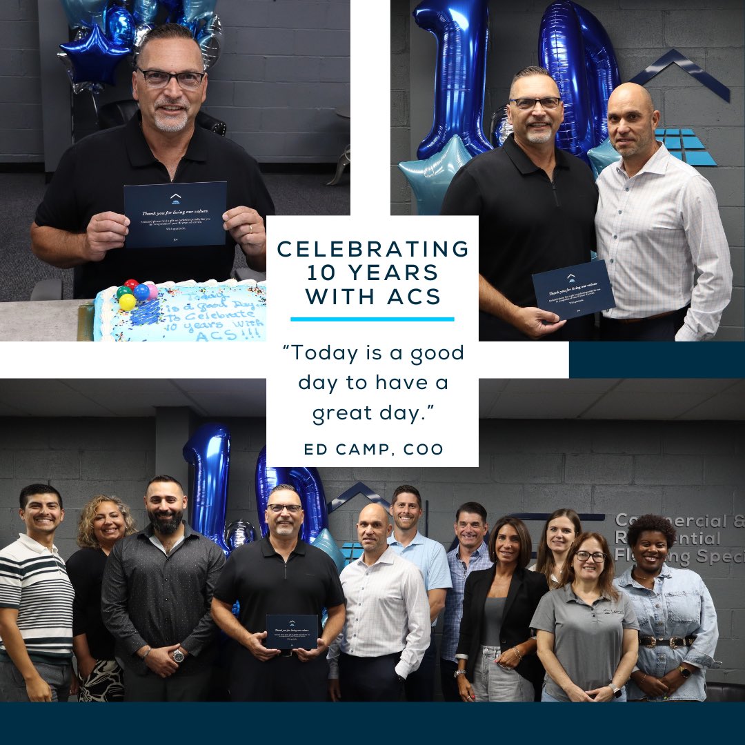 🎉 This week we celebrate Edward Camp, COO, for 10 years with ACS!
Known for his mantra: “Today is a good day to have a great day,” Ed has inspired, led, and motivated us every step.
Congrats on this milestone, Ed! 👏
#TeamACS #Leadership