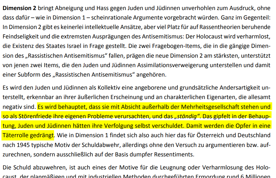 "Sturmgeschütz der Demokratie" #derspiegel

Der "Jude" als "Störenfried" ist nicht nur ein klassisches antisemitisches Motiv (siehe zB Antisemitismusstudie 2018 des Ö Parlaments), sondern auch wesentliches Element des Sekundären Antisemitismus ("Störenfried der Erinnerung").