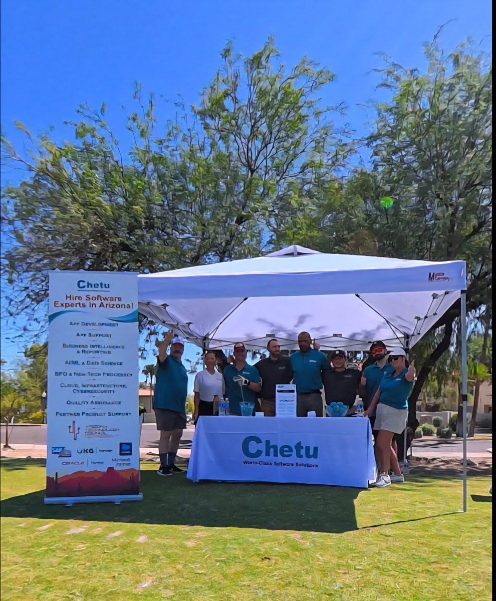 ChetuInc's tweet image. Great day at the #AZTC 15th Annual Phoenix Golf Tournament ⛳️!

The Chetu team enjoyed connecting with industry leaders and celebrating Arizona’s growing tech ecosystem.
@aztechcouncil 

#PhoenixTech #Networking #ExcellenceDelivered #Chetu