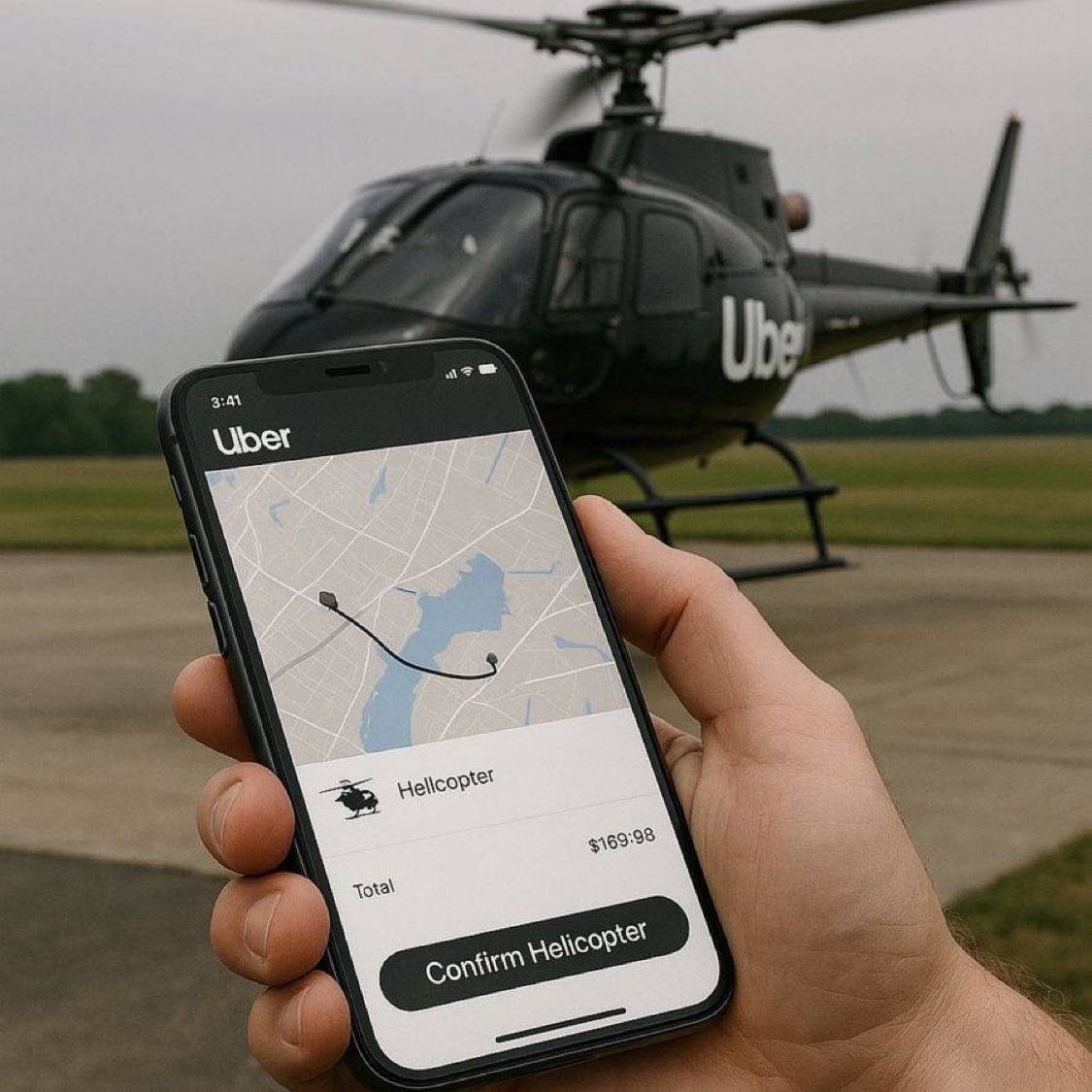 1RandomReporter's tweet image. Uber says it will launch helicopter rides as soon as 2026 #Trending #uber #cool #Helicopter ters