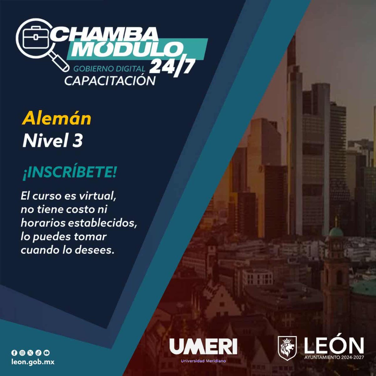 ChambaModulo's tweet image. ¡INSCRÍBETE!👇
chambamodulocapacitacion.leon.gob.mx/lms/course/vie…