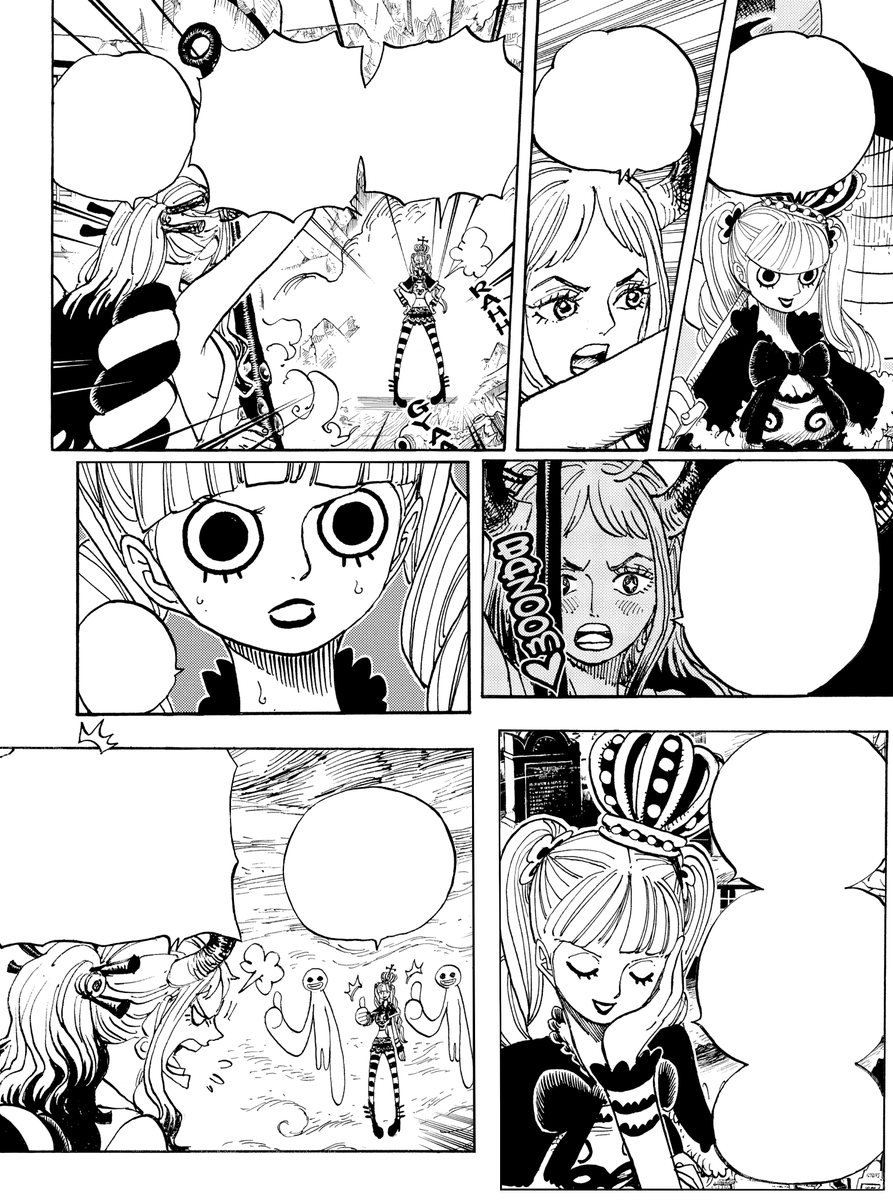 A year ago I did this full page of Perona and Yamato together. But I totally forgot what the dialogue was about. Still want to post it, because it was a lot of work editing all panels together.