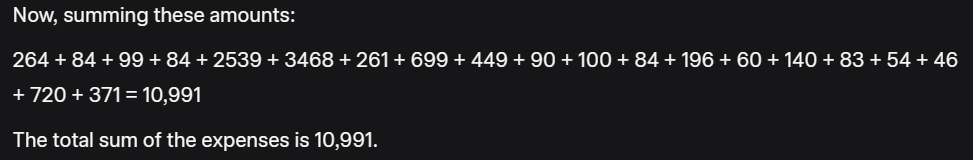 geki_bul's tweet photo. AI might be building Apps from scratch but it's amazing how it still fails simple additions !

Grok: 10,991
Perplexity: 10,971
Gemini the only one that got it right: 9,891

How can you trust these things...🤦‍♂️ https://t.co/PLczgIXSk6