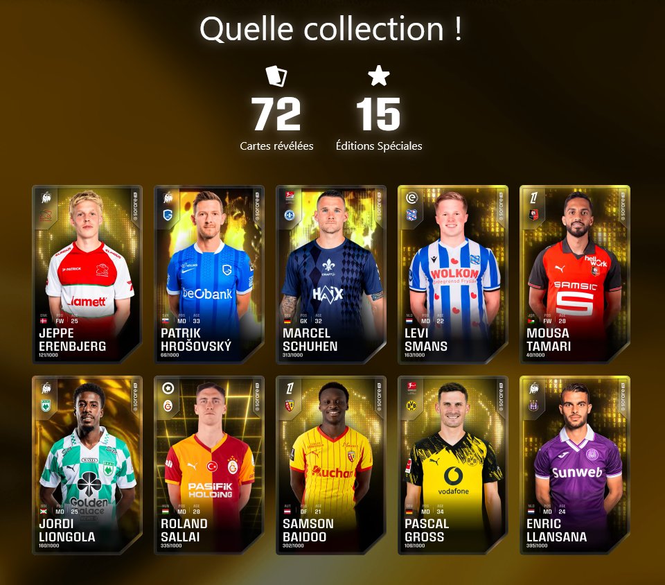 PascalCayrol's tweet image. Récap Reveal : un chouette 21% #sorare26 🤩