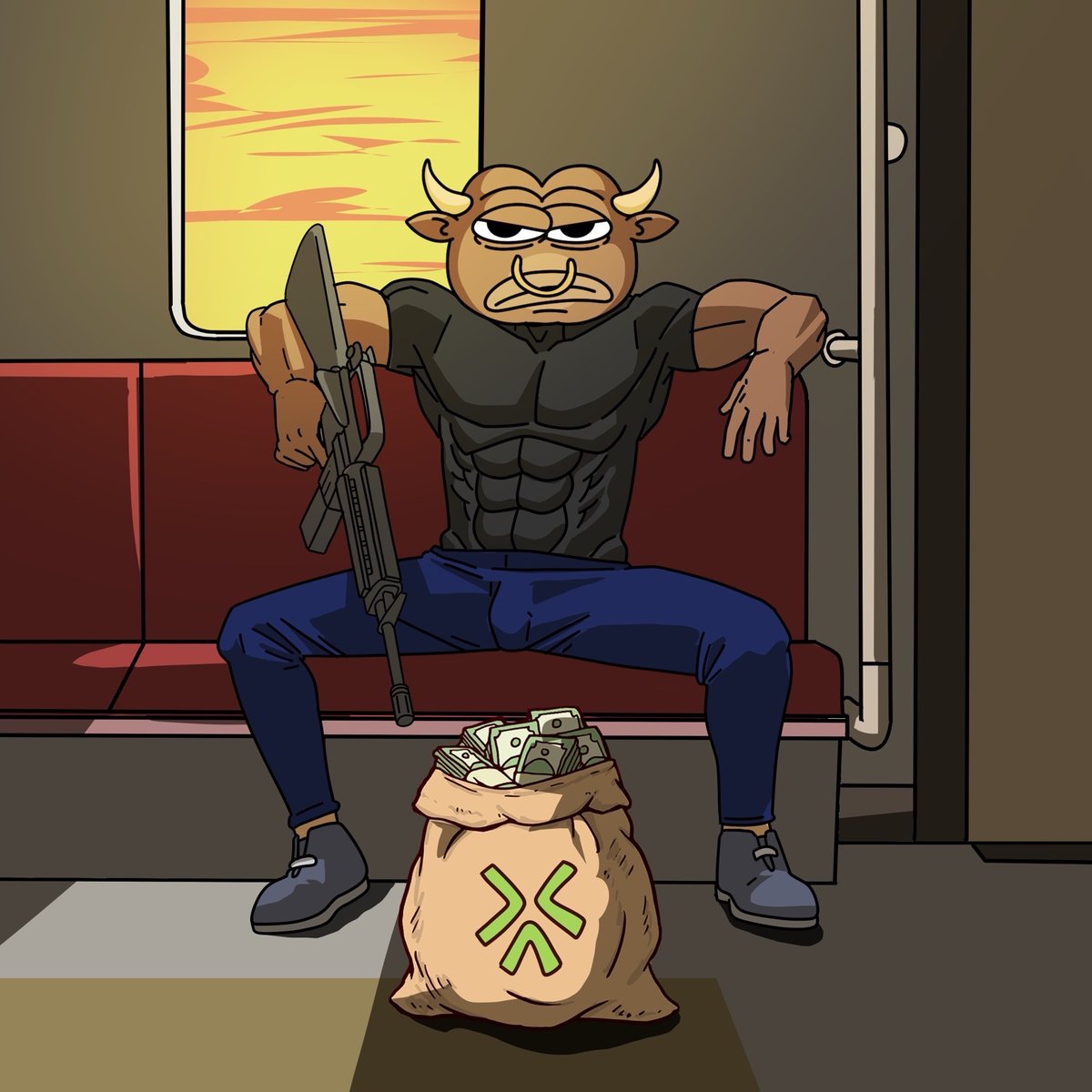 $MOOMOO didn’t board the train… he owns it. Bags secured.