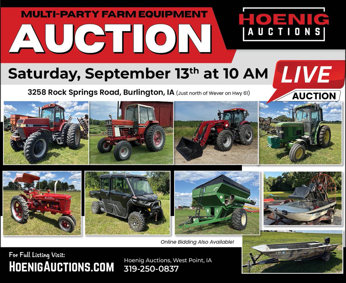 🔥 𝙃𝙊𝙏 𝘼𝙪𝙘𝙩𝙞𝙤𝙣: Hoenig Auctions 🔥

Hoenig Auctions has a 𝙃𝙊𝙏 multi-party auction this Saturday, September 13th! 

📲Check out the listings to be sold Saturday here: 
hoenigauctions.com/auctions/detai…

Don’t forget to tell them 34 Raceway sent you 🏁