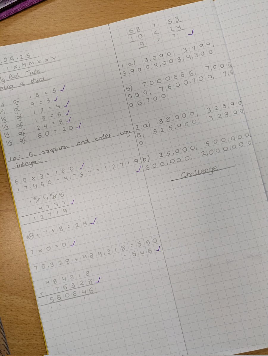 AaronWanford's tweet photo. 📚Spotted some incredible maths book work on my walk today at Jupiter Primary!

Neat, clear, consistent. Sweating the small stuff = big results.

Proud of our pupils &amp; staff for living our high expectations every day. 👏

#InspiredLearning #Maths #HighStandards #SchoolLeadership https://t.co/FnZ7QCrRfV