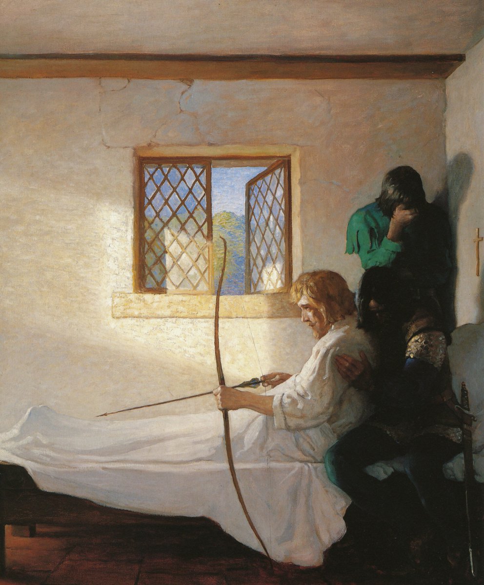 'La muerte de Robin Hood' (N.C. Wyeth, 1917)