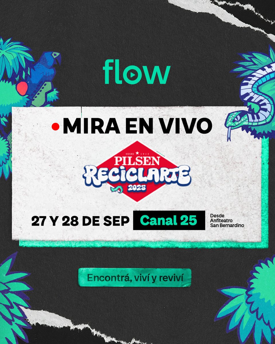 Contratá Flow y disfrutá Reciclarte 2025 en vivo desde donde estés! 🎶🎸
