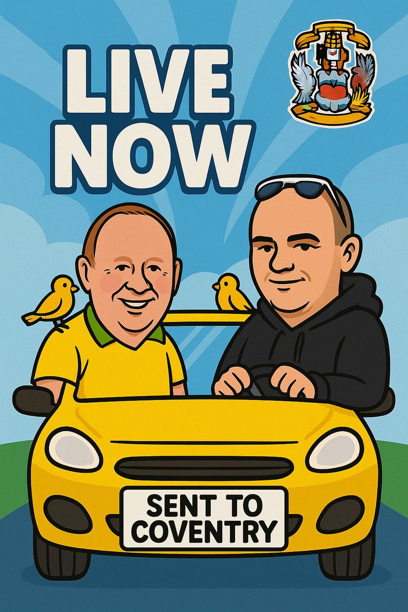 🚨 LIVE NOW 🚨
The new episode of On The Road City: Sent to Coventry is out!
Cillian 🐤 &amp; Nick 🚗🐤 are joined by Chris and Roger — two passionate Coventry fans 🔵⚪ — to preview Saturday’s clash at the CBS Arena 🏟️⚽

🎧 Listen here:
Apple Podcasts: podcasts.apple.com/gb/podcast/bey…