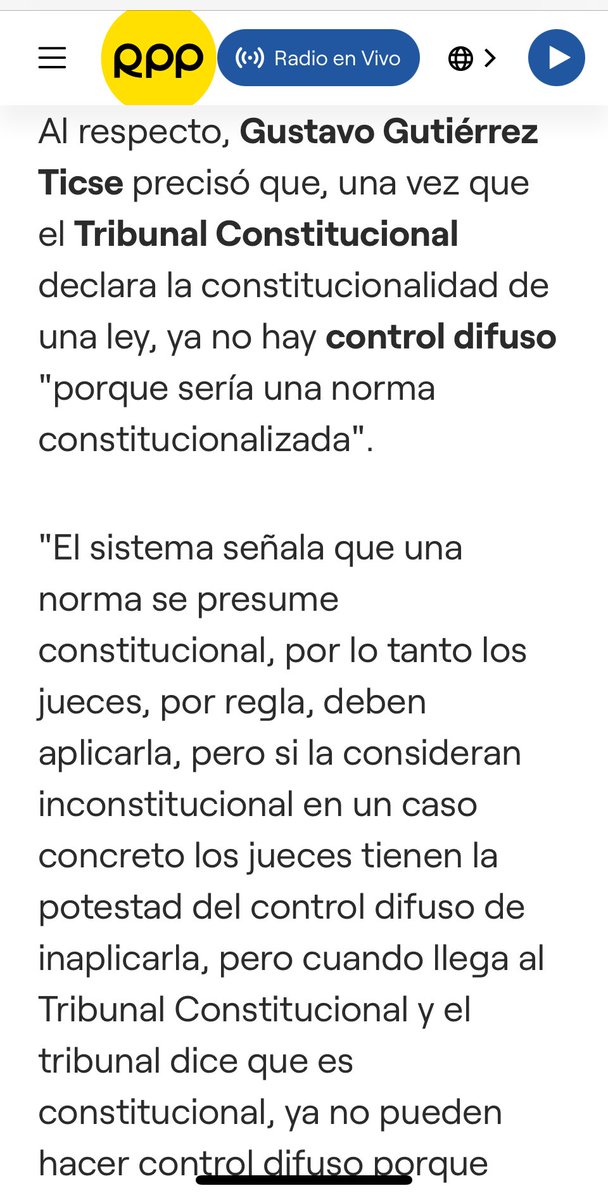 #Atencion Por eso es un error ir al actual TC vía demanda de inconstitucionalidad contra #LeydeAmnistia. Si el TC falla desestimando la demanda, los jueces del Poder Judicial quedan atados de manos y se consagrará la impunidad.
Hoy, son ellos los garantes de la constitucionalidad