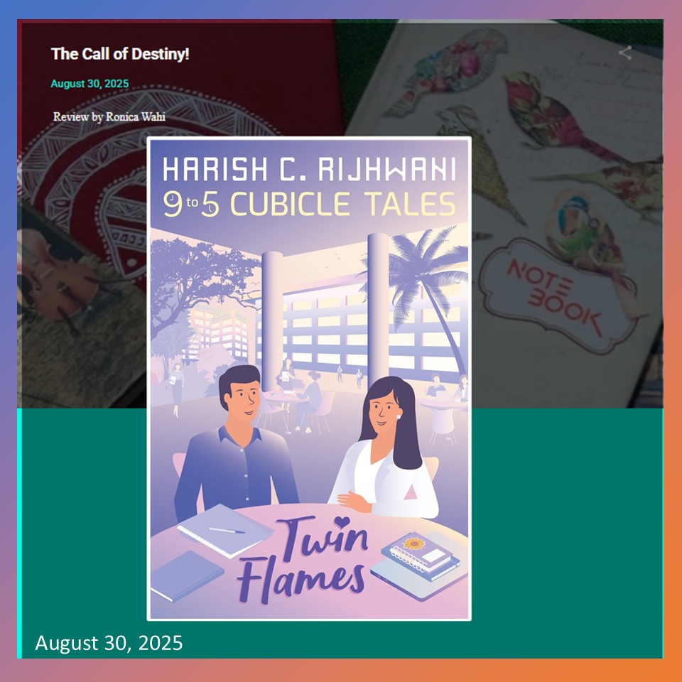 harish_rijhwani's tweet photo. Not sure if you want to read Twin Flames? No worries, read this wonderful review written by @RonicaWahi   Ma'am who always amazes me with her to the point reviews. Thank you Ma'am!

Do read the full review here: https://t.co/kDk5baH8tU
#9to5CubicleTales #CubicleTales #TwinFlames https://t.co/3XKHU2arUg