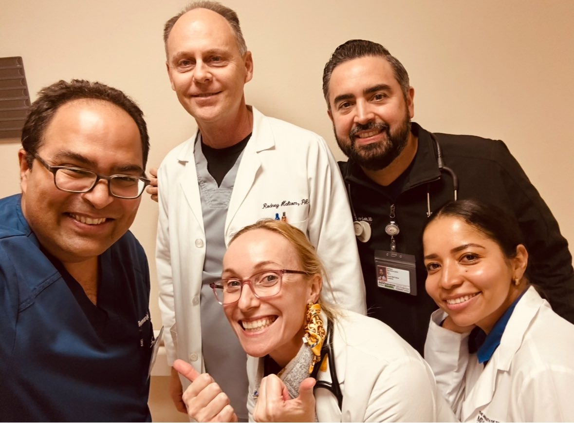 doctorpemm's tweet photo. 👉Wonderful Leukemia clinic team ; honored to work with this fantastic dedicated team ! @doctorpemm | Rodney Haltom, PA | Dr Valerie Kalluri | Dr @naszrinMD Dr @wdmarrero Dr Adrianna | @HannahGoulart @HimaglobinA @BKRagonMD @lungoncdoc | #leusm #MPNSM #BPDCN | @homesforhealers https://t.co/Zl6jLwxOih