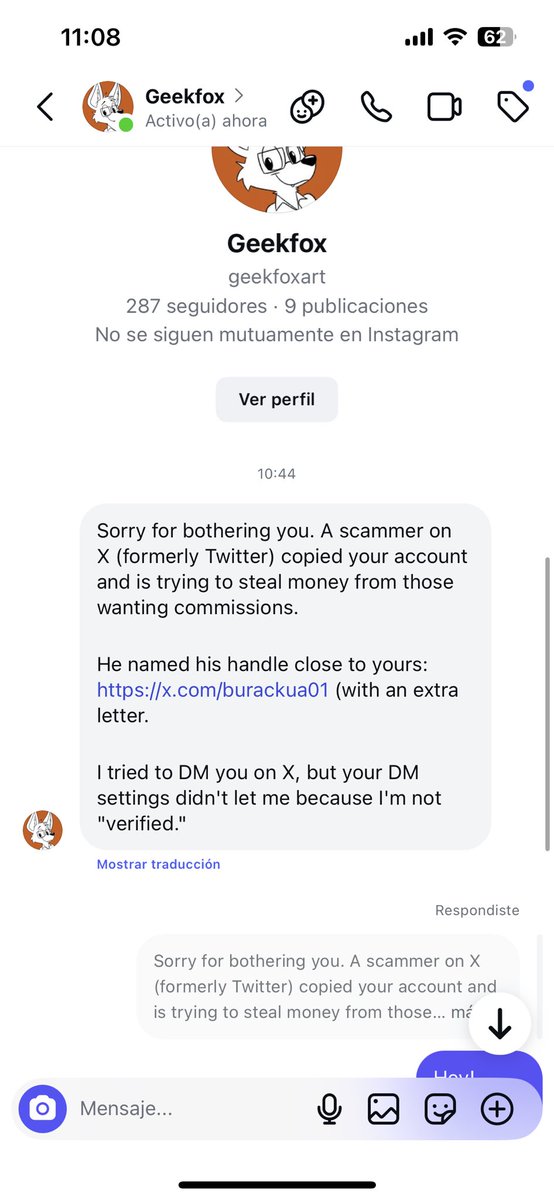 There is a scammer who copied my account, if you help me report it here I leave the link 

x.com/burackua01?s=21

Pls don't send him DM or pay him for commissions, it's not me🙏
 
Thanks to <a href="/geekfox/">Geek🦊</a> for letting me know about this account!