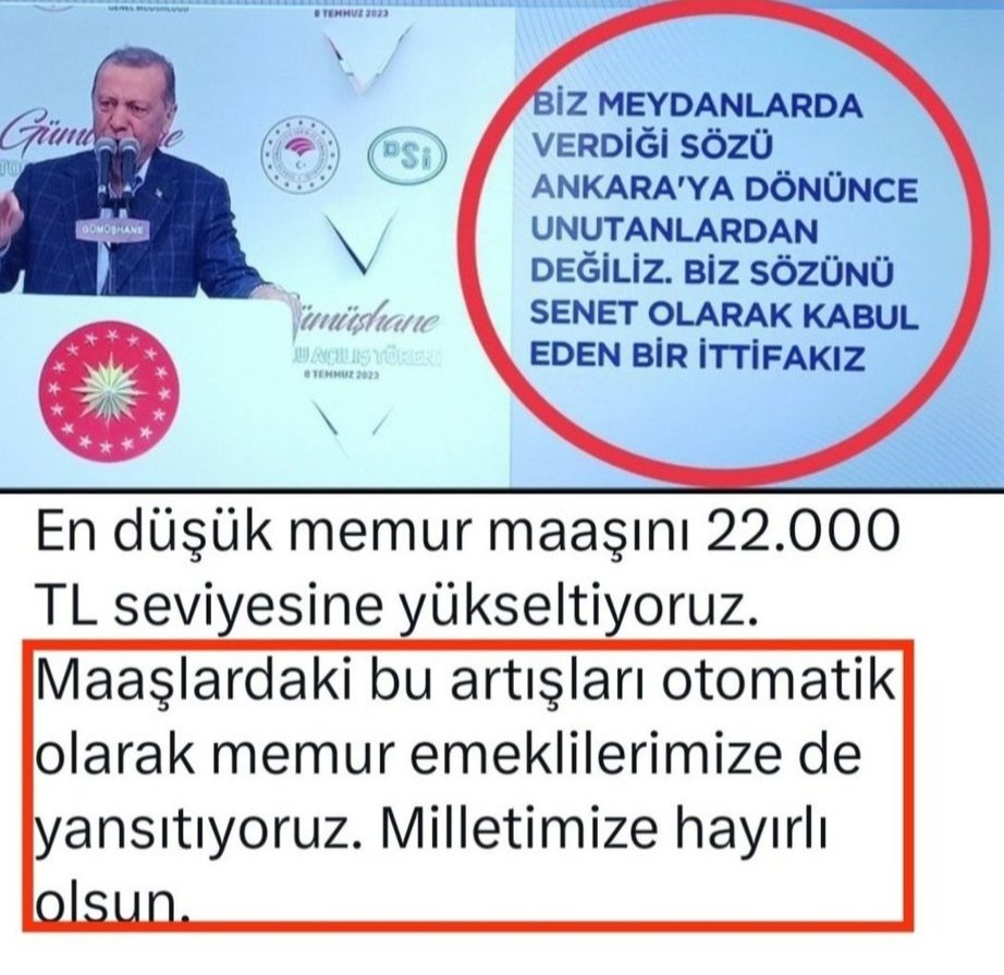 Söz verip unutanlardan değiliz dendi
Üstünden 2 yıldan fazla geçti
#EmekliMemur'lar olarak haykırıyoruz 
#hepvaathepvaat
#MemurEmeklisineAdalet